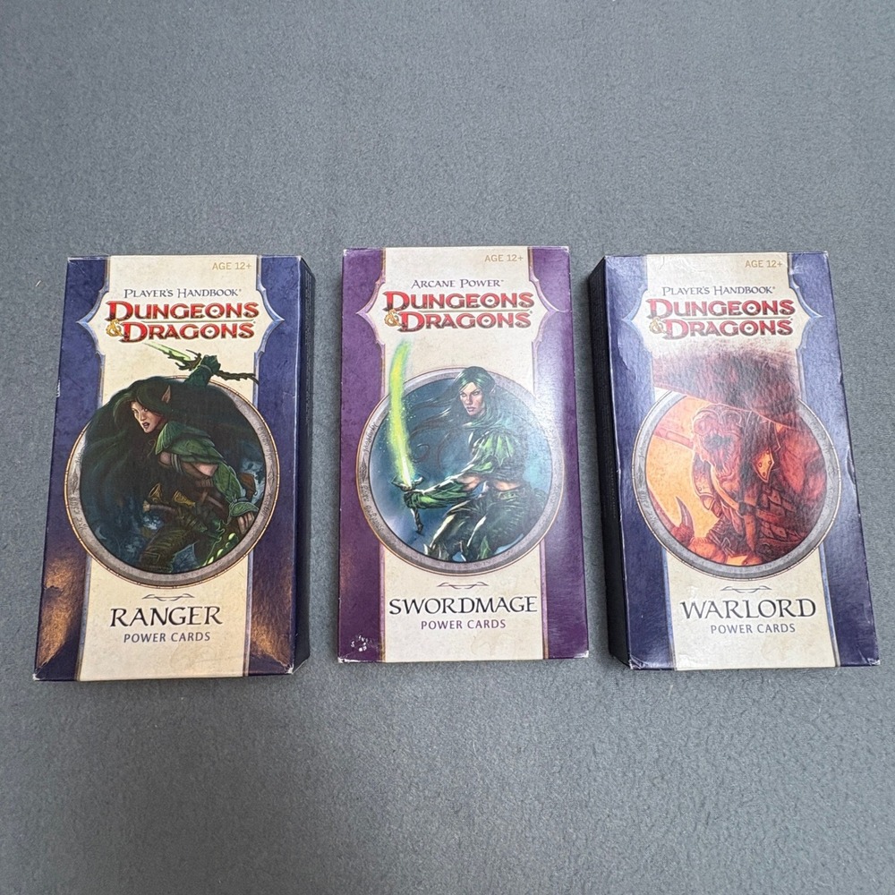 Dungeons & Dragons 4E Power Cards Lot Ranger Swordmage Warlord D&D 4th Ed
